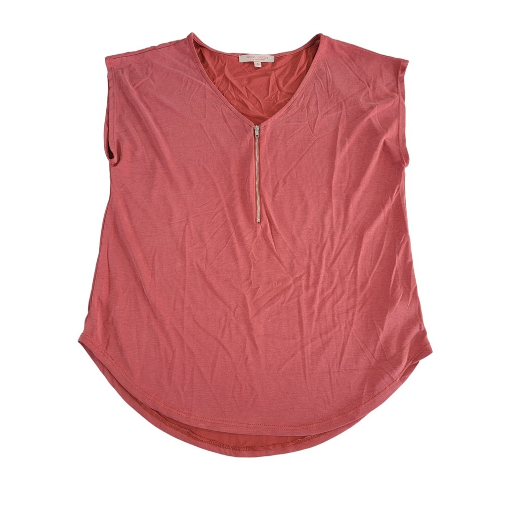 Casual Couture Green Envelope Women‎ M Terracotta Sleeveless V Neck Blouse NWTT